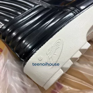 รองเท้าบู๊ท สีดำ รุ่นสูง14นิ้ว "จานบิน" - พื้นหนาพิเศษ , "PIPE" - พื้นกันลื่น กันน้ำ กันฝน