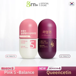 [ NEW ] GRN+ Season5 Pink S-Balance 90Tablets + Season4 Queencetin 60Tablets วิตามินจองกุก ลด น้ำหนัก คุมหิว ผิวใส
