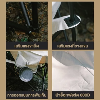 เก้าอี้แคมป์ปิ้ง เก้าอี้สนามพับได้ อุปกรณ์แค้มปิ้ง ปิคนิค ตกปลา พลาสติกเสริมแรง 300กก