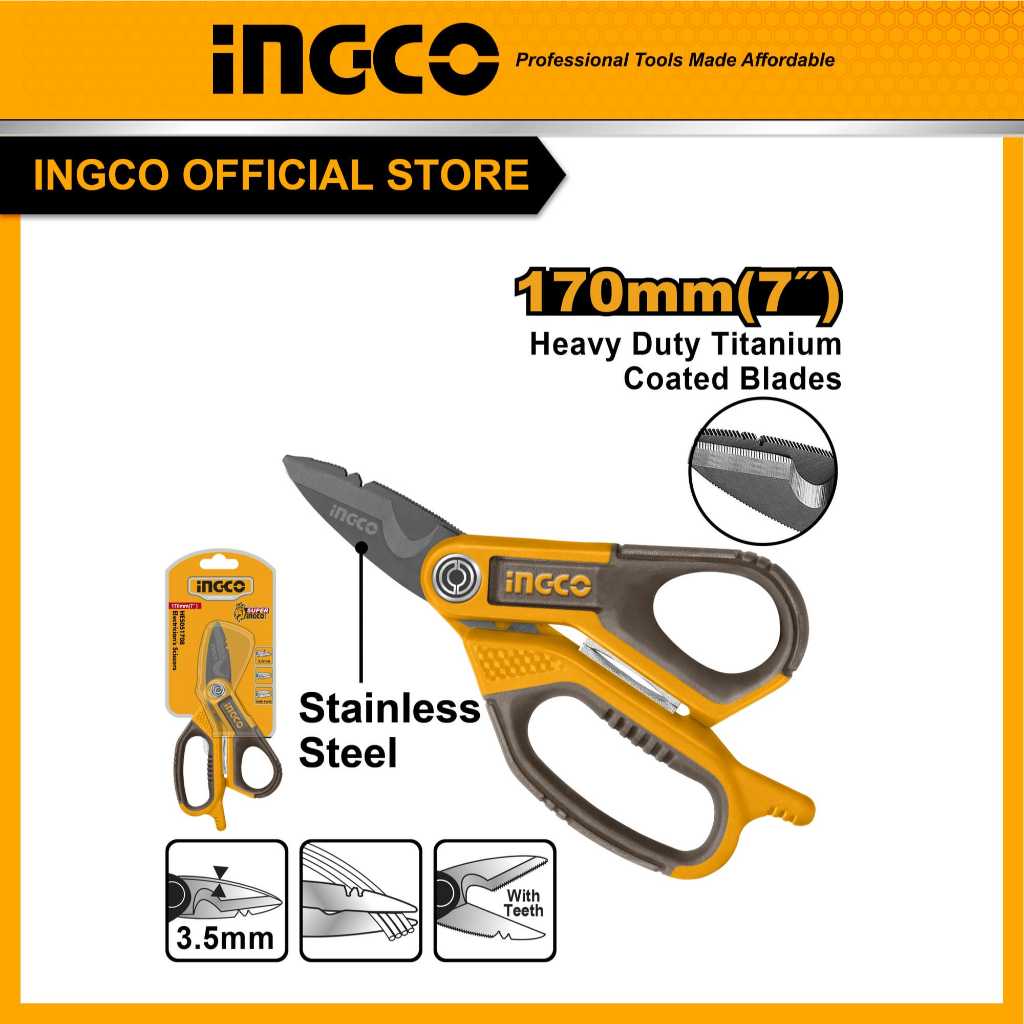 INGCO กรรไกรช่างไฟฟ้า HES051708