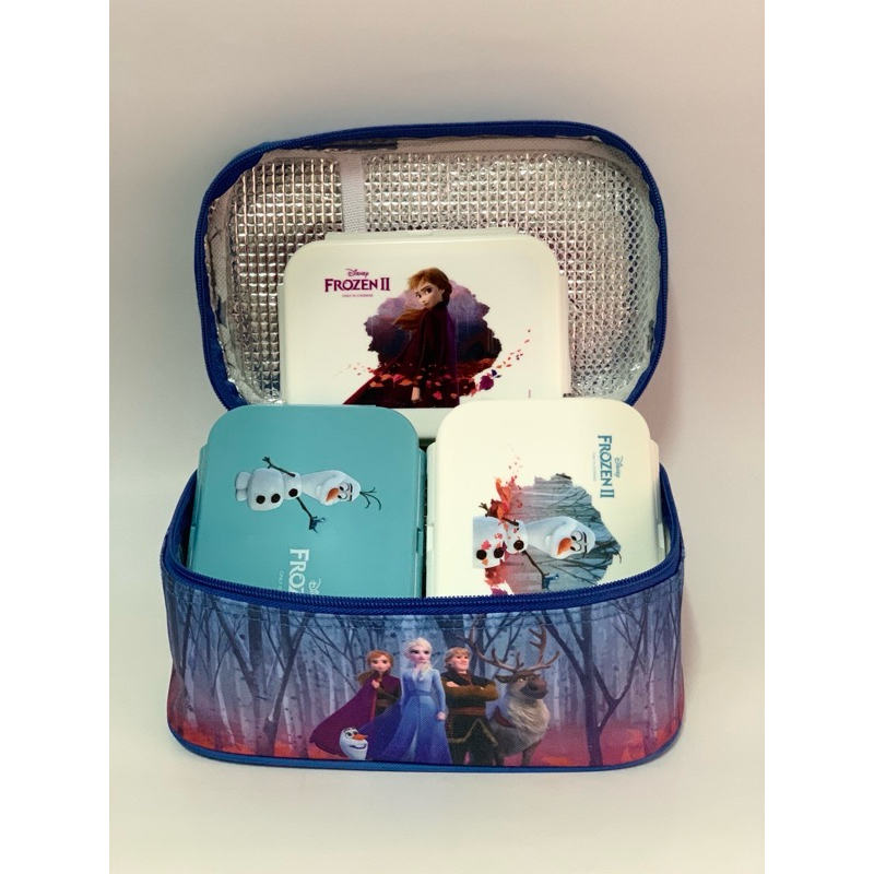ชุดกล่องข้าวพร้อมกระเป๋า Frozen 7-11 (กล่องใบเล็ก 3 ใบ)