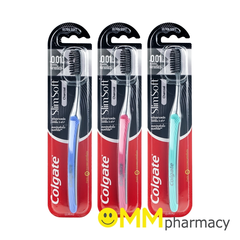 COLGATE CTBM Slim Soft CH Charcoal คอลเกต แปรงสีฟัน สลิมซอฟท์ ชาร์โคล