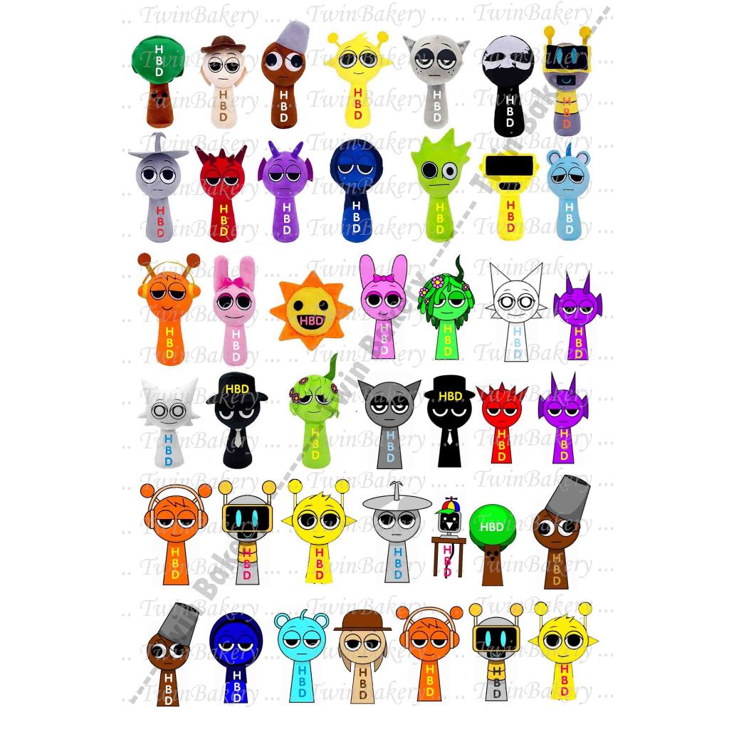 🍫 แผ่นเวเฟอร์ (Wafer Sheet) สำหรับตกแต่งเค้ก รวมลาย Sprunki ** ทานได้ ** 🍫 - รูปที่ 2