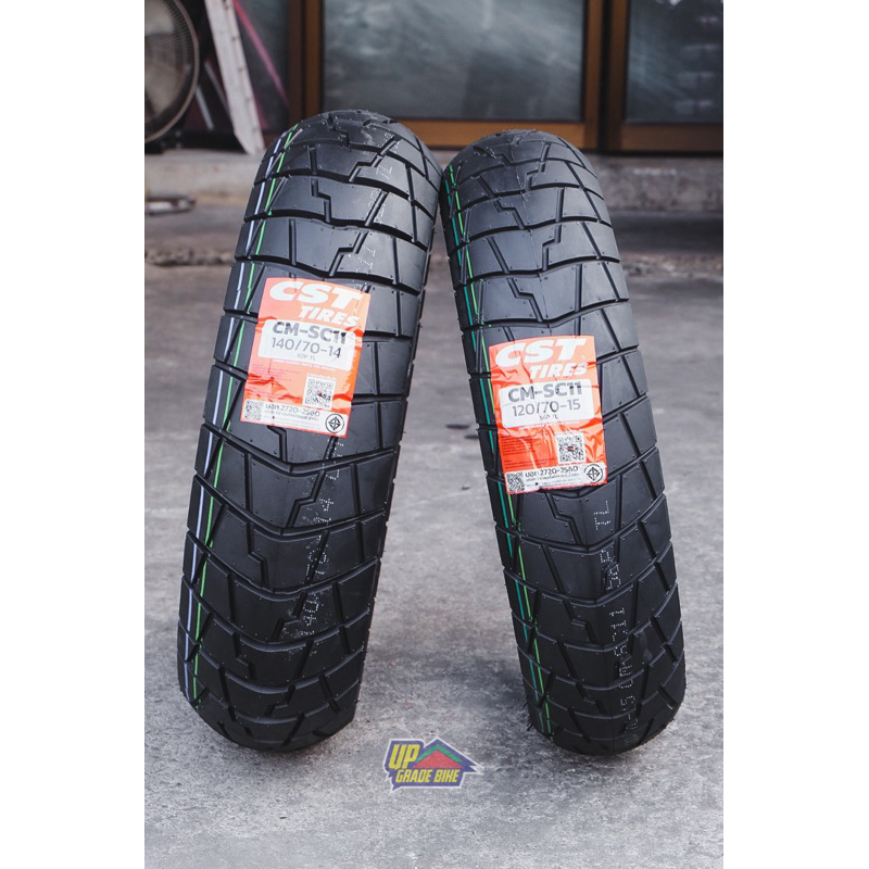 ยาง CST CM-SC11 ใส่ XMAX / FORZA300-350 / ADV350 / ZONTES ไซส์เดิม คู่ละ 4,170฿ (ยางปี 25)