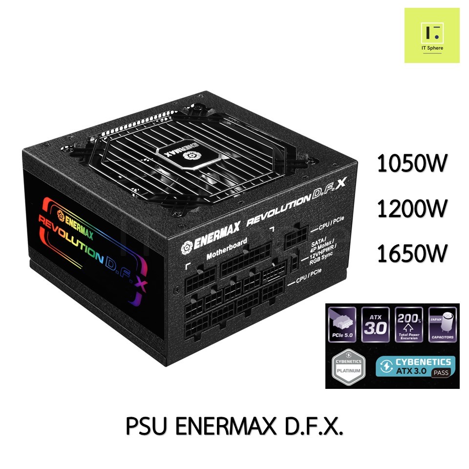 ENERMAX REVOLUTION D.F.X. POWER SUPPLY 1050W 1200W 1650W PSU 1050 1200 1650 W GOLD ATX3.0 PCie5.0 DF
