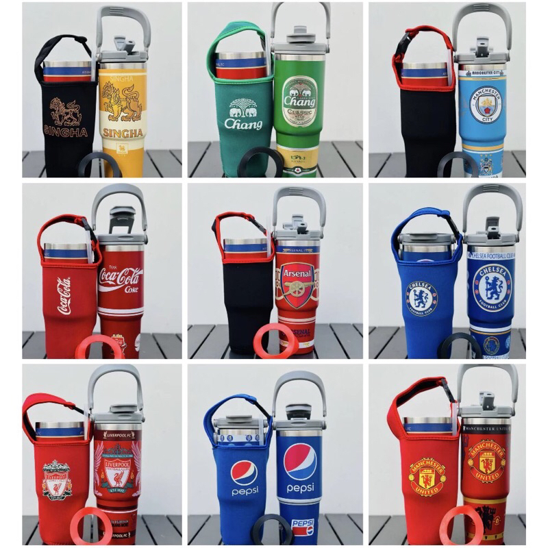 ครบชุดเเก้วนํ้า ลายสกรีนเลเซอร์ รอบใบ รุ่นใหม่ ขนาด30ออนซ์ วันสดุอย่างดี พร้อมฝาหูหิ้ว เปิดดื่มได้2เเบบ