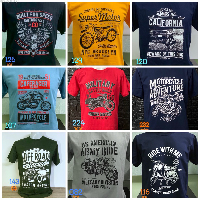 เสื้อยืดคอกลม ลายมอไซร์ คลาสสิค Classic เสื้อใหม่ <4>