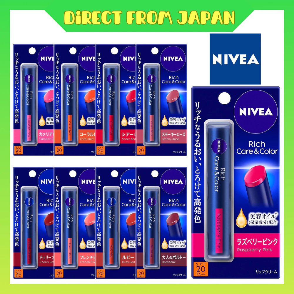 Nivea Rich Care & Color Lip Balm 2g SPF20 /PA++ Color Lip Cream UV Lip Blam lip cream Lip Cream Stic