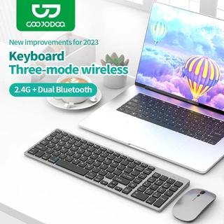 GOOJODOQ Modus ชุดคีย์บอร์ด เมาส์ไร้สาย บลูทูธ 3 102 คีย์ สําหรับ แล็ปท็อป เดสก์ท็อป PC
