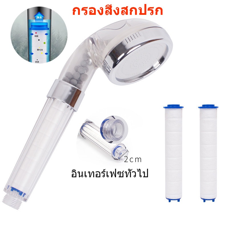 🔥ราคาถูกที่สุด🔥หัวฝักบัวอาบน้ํา ฝักบัวแรงดันสูง กรองผ้าฝ้าย ช่วยบำรุงผิว สปา ฝักบัวแรงดันสูง💦