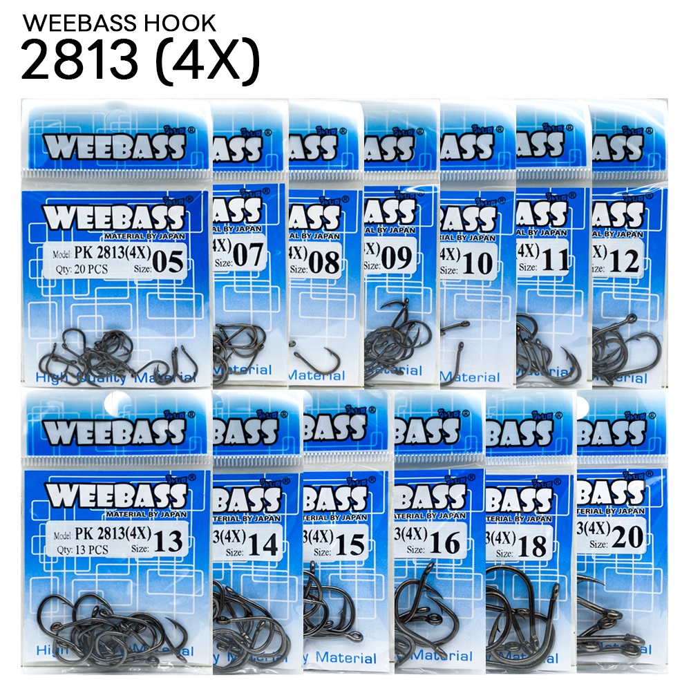 WEEBASS ตาเบ็ด - รุ่น PK 2813(4X) แบบซอง ตัวเบ็ด เบ็ดตกปลา - รูปที่ 2