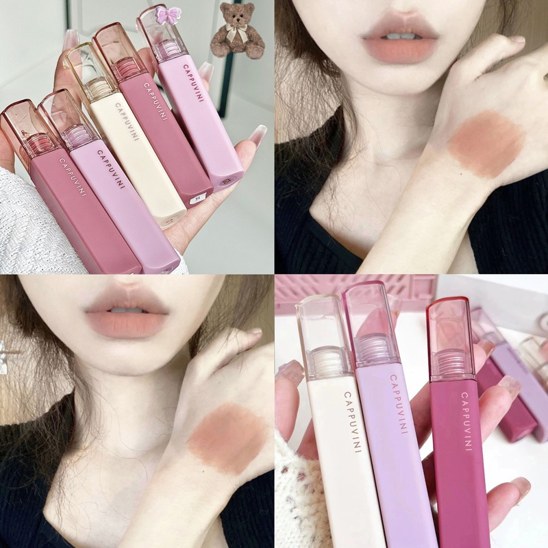 ลิปแมตต์ รุ่นใหม่ 2025 Cappuvini ลิปกันน้ำ ทนทาน เม็ดสีสูง ไม่ตกร่อง — A39