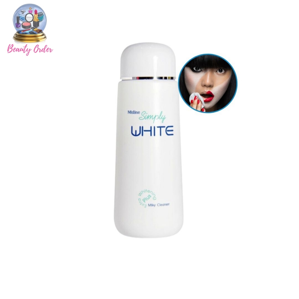 เคลนซิ่ง มิสทีน ซิมพลี ไวท์ พลัส เอ็กซ์ตร้า ไวท์เทนนิ่ง 120 มล. Mistine Simply White plus Extra Whitening Milky Cleanser
