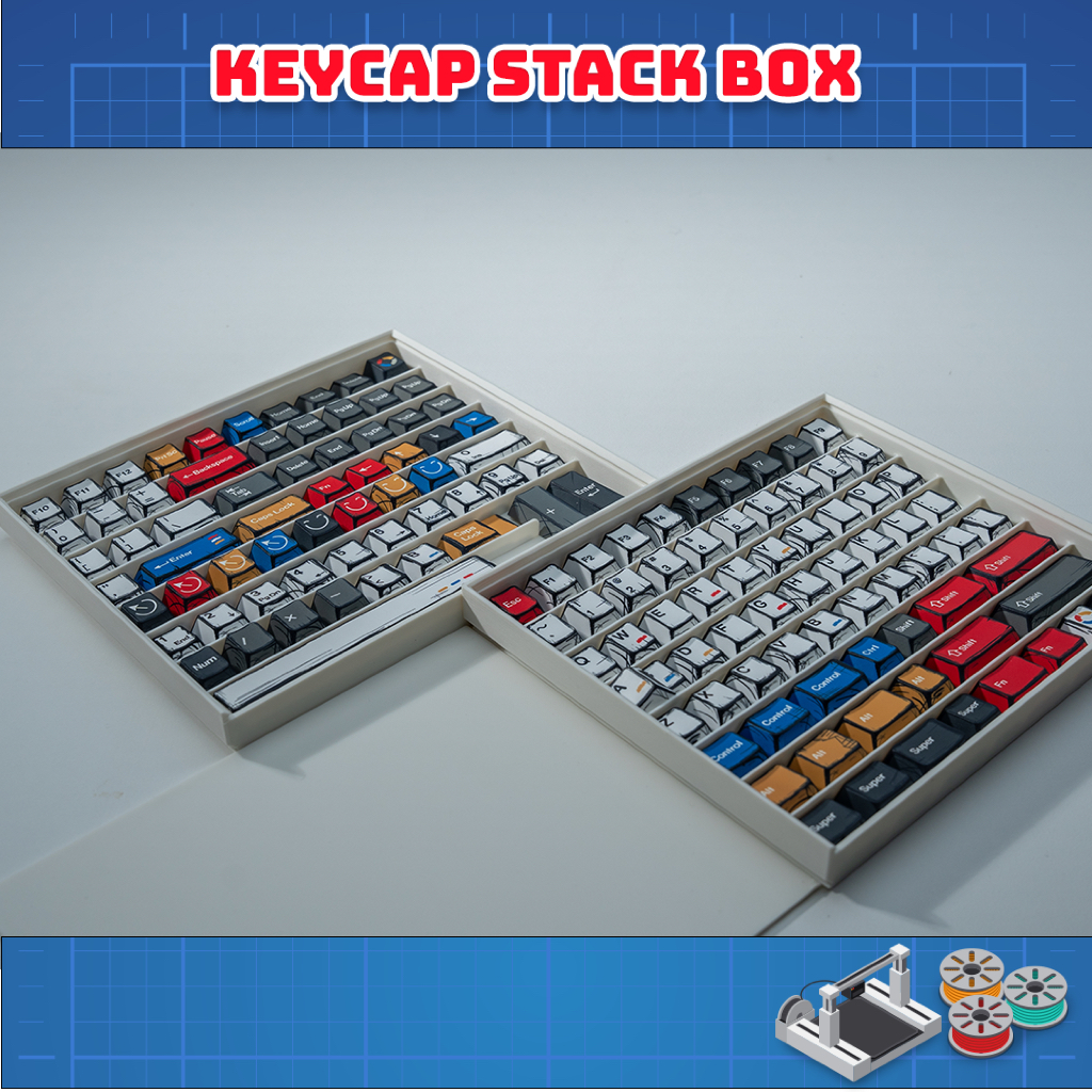 3DLabo Keycap stack box (3d print) กล่องใส่ Keycap เท่านั้นนะครับ ไม่ใช่ Keycap