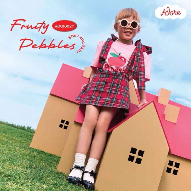 ADORE2112 AOG10027 : FRUITY PEBBLES SHIRT AND SKIRT
