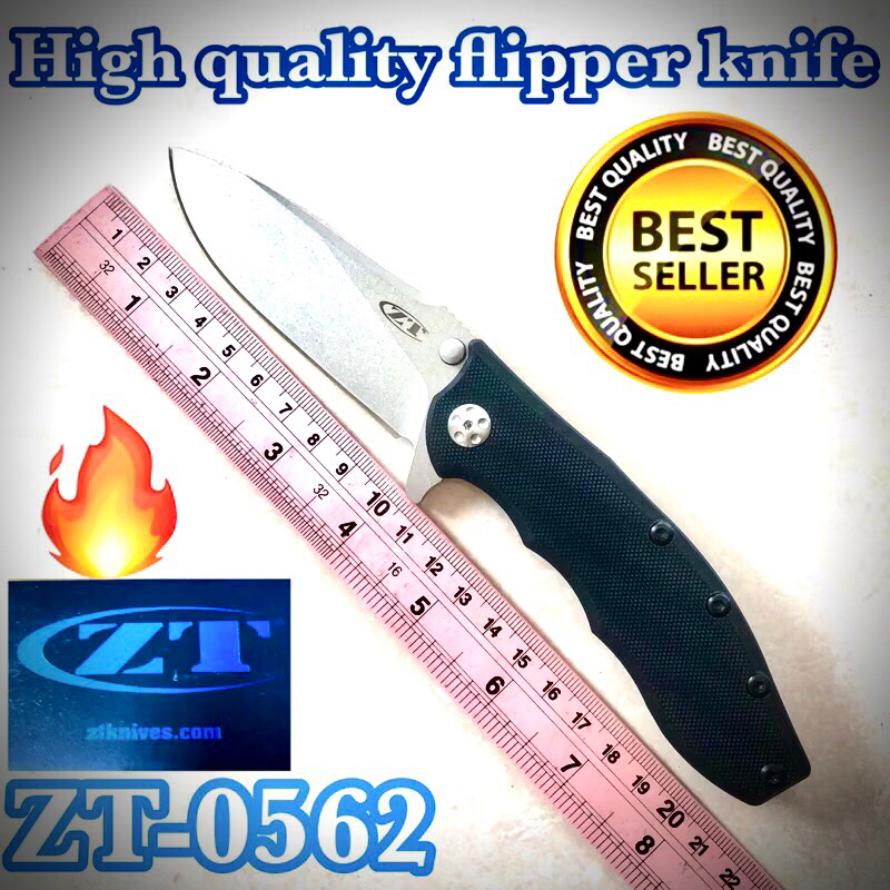 High quality flipper knife ZT-0562 for collection and camping 🏕️