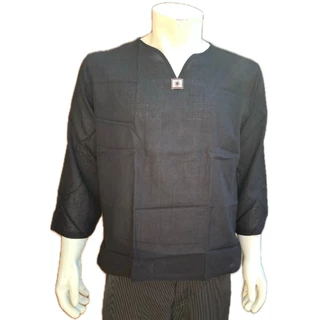 T&P เสื้อพื้นเมืองผ้าสาลู Size S-2XL เสื้อคอวีพระอาทิตย์ [แขนยาว] เนื้อผ้าบางมากสวมใส่สบาย UNISEX