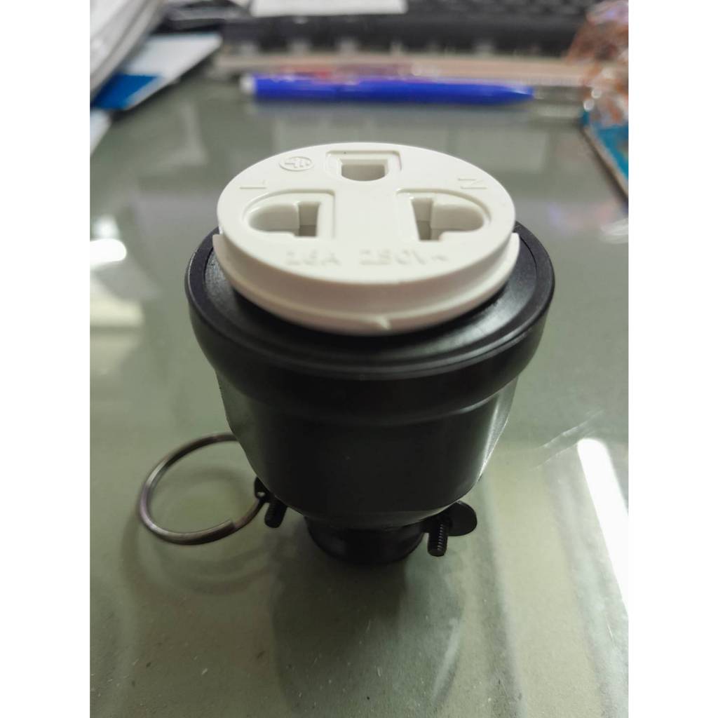 BEWON ปลั๊ก ปลั๊กยาง มีมอก. ตัวผู้ / ตัวเมีย 3 ขา พร้อมแคล้มรัด มีห่วง 16A 250V 1 ตัว