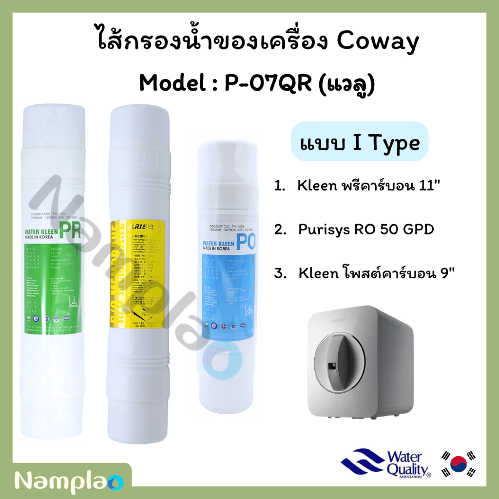 ชุดไส้กรองน้ำ อินไลน์ ระบบอาร์โอ Kleen x FT Korea x Ultratek สำหรับ Coway P-07QR thumbnail 5