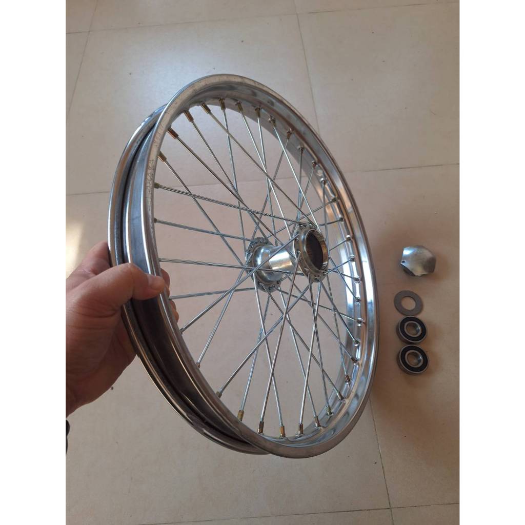 ขอบล้อรถเข็น 17 นิ้ว ประกอบสำเร็จ ล้อรถสาลี่ ล้อรถเข็นน้ำ (ของใหม่ทุกชิ้น)  1 วง มียางรอง ล้อรถเข็น - รูปที่ 2