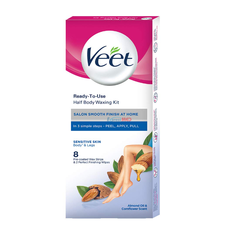 Veet Professional Sensitive Skin Hair Removal Wax Strips 8 Strips | sensitive skin