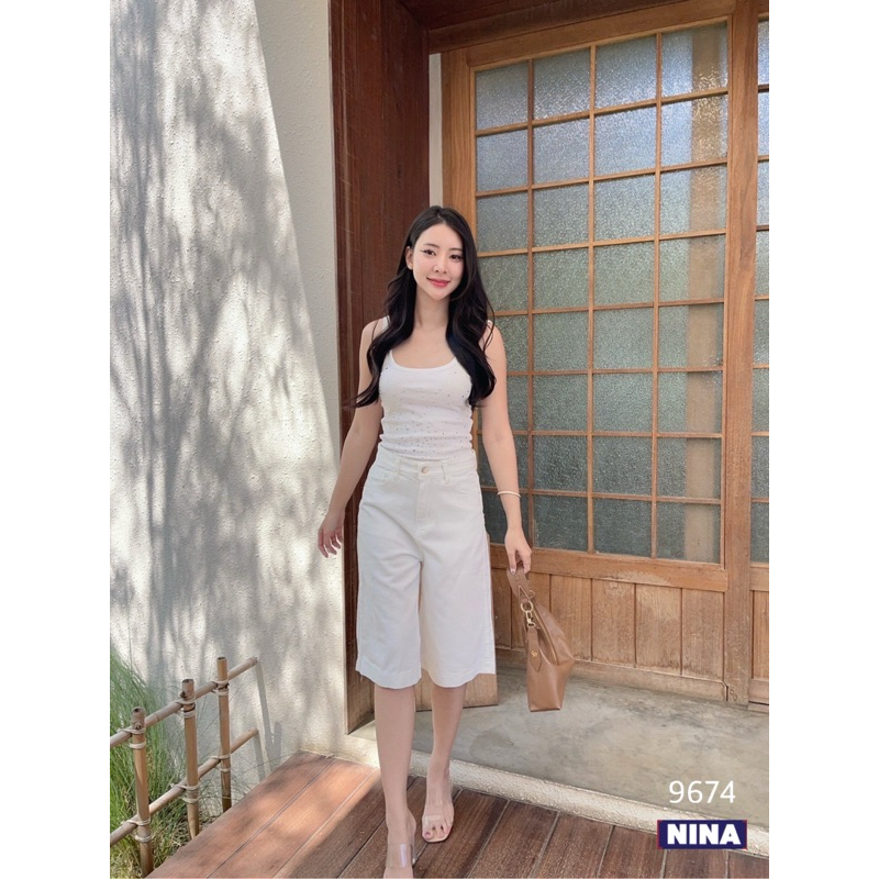 กางเกงยีนส์ขา 5 ส่วน งานผ้าไม่ยืด เอวสูง ปลายขาเย็บเก็บงานเรียบๆทรงสวย แมชได้ทุกวันจ้า - รูปที่ 4