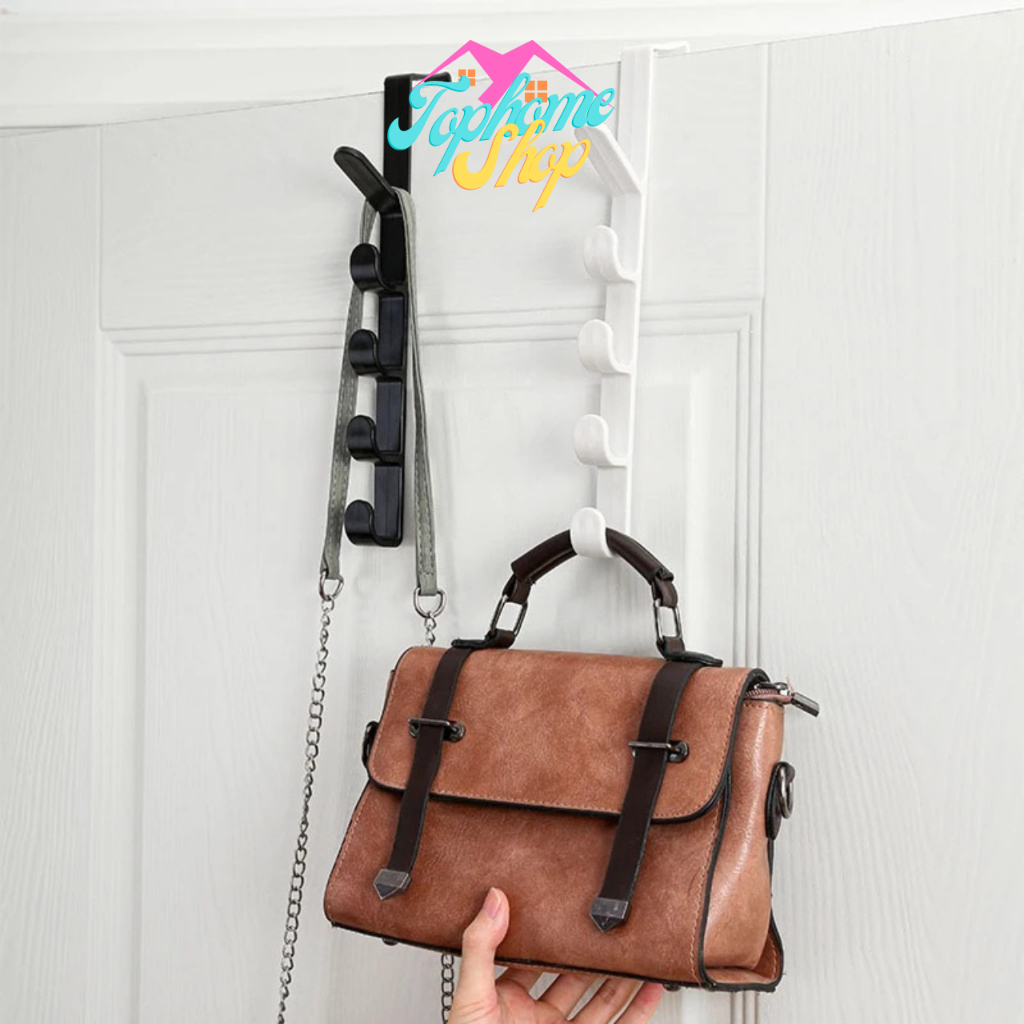 Topshome ที่แขวนของหลังประตู ตะขอแขวนของ ตะขอเกี่ยวหลังประตู หลังตู้ ที่แขวนหลังประตู5ช่อง 27cm ER-E025