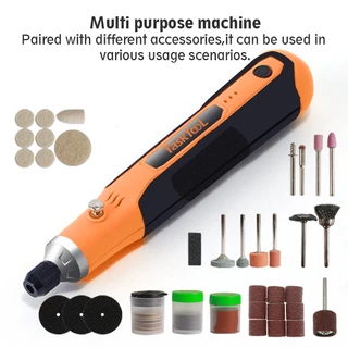 TASKTOOL เครื่องเจียร์ Mini บอสเจียร์ไฟฟ้า เครื่องแกะสลัก สว่านจิ๋วไฟฟ้า สายอ่อน ปรับฟรี ขัด ตัด งานฝีมือ DIY