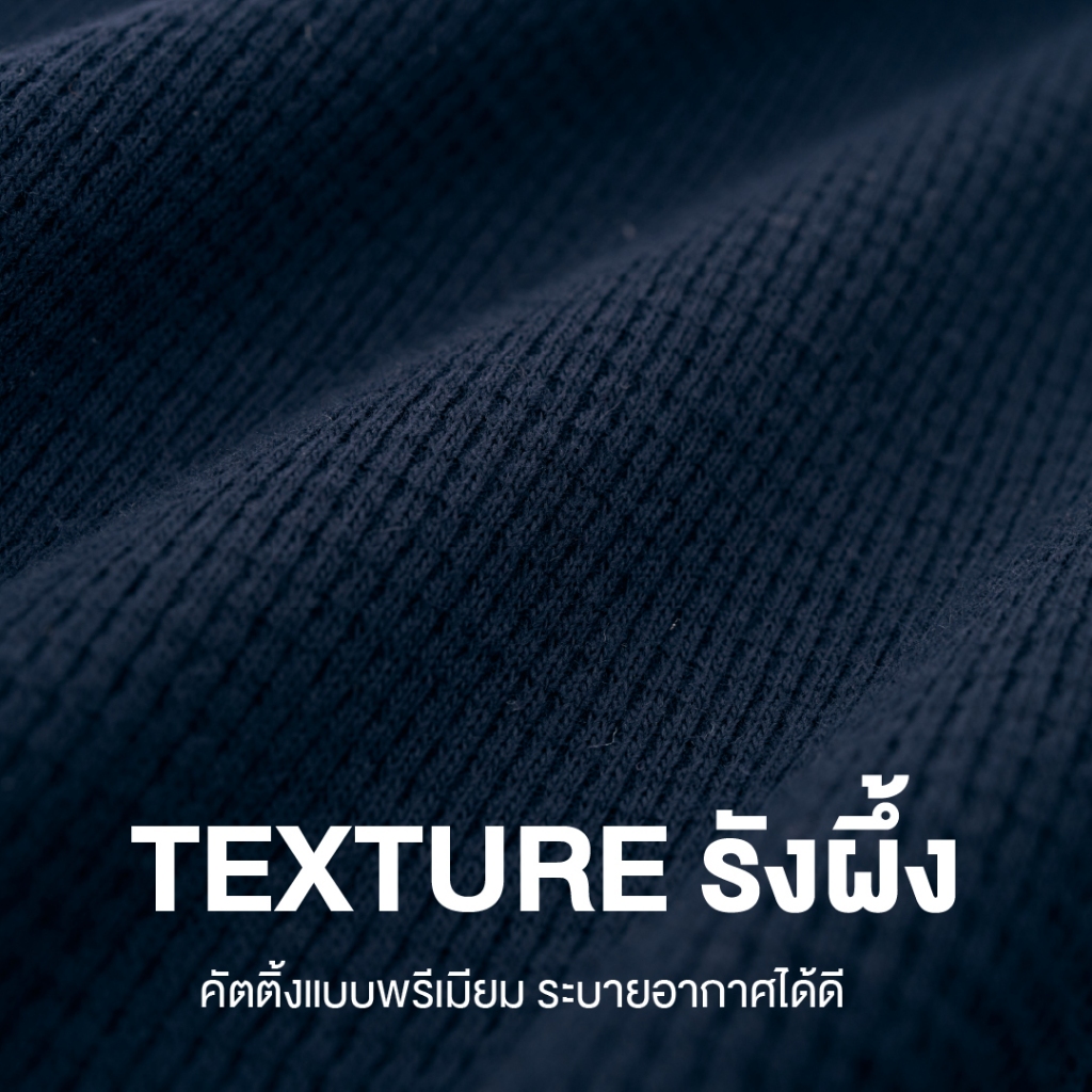 Yuedpao Polo Crop Waffle ผ้าหนาทรงสวย ยับยากรีดง่าย เสื้อยืดเปล่า เสื้อครอปโปโล สี Black
