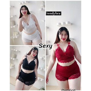 T11.ชุดนอนเซ็กซี่สาวอวบ สายเดี่ยว+ขาสั้น ผ้าลูกไม้นำเข้าเนื้…