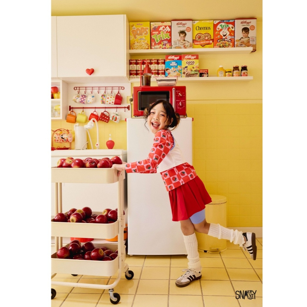 Crop+ t-shirt + mini skirt + Cycling short ชุดเซ็ตเด็ก เสื้อครอป+เสื้อเชิ๊ต+กระโปรงสั้น+กางเกงขาสั้น - รูปที่ 2