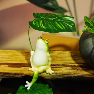 ตุ๊กตากบ กบจําลองตกแต่ง Creative Garden Decoration รูปปั้นกบ การ์ตูนตกแต่งภูมิทัศน์ 3D Craft กบเครื่องประดับตกแต่งถังปลา