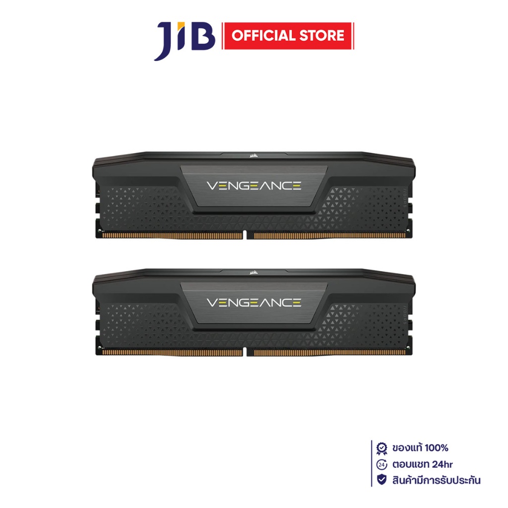 32GB (16GBx2) DDR5 5600MHz RAM (หน่วยความจำ) CORSAIR VENGEANCE DDR5 AMD EXPO & INTEL XMP - BLACK (CMK32GX5M2B5600Z40)