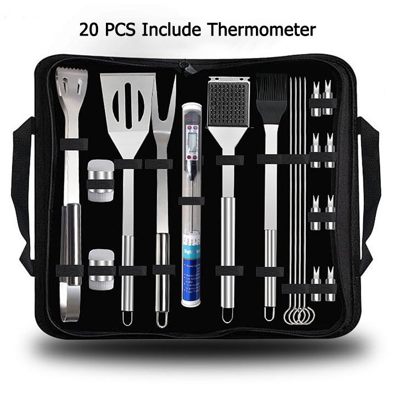 Tools Set Barbecue Utensil Accessories Thermometer Barbeque Grilling Accessories Outdoor Gril Tools 
