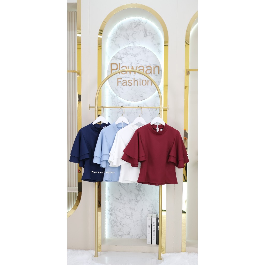 สื้อคอปีนแขนระบาย 2 ชั้น รุ่น MN MO MP MQ MT MX