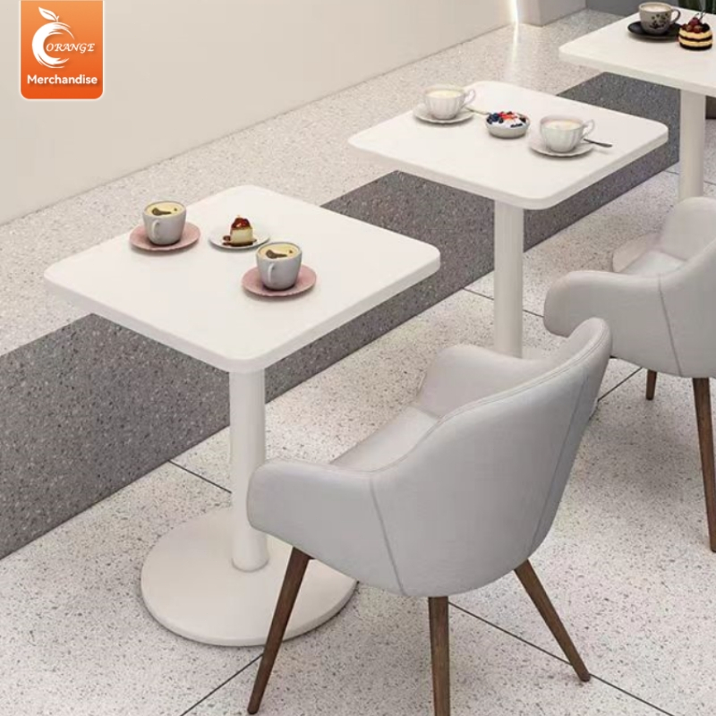 โต๊ะรับประทานอาหาร โต๊ะกาแฟทรงสี่เหลี่ยม/ทรงกลม ขนาด 60/80CMร้านชานม/ร้านกาแฟ ใช้