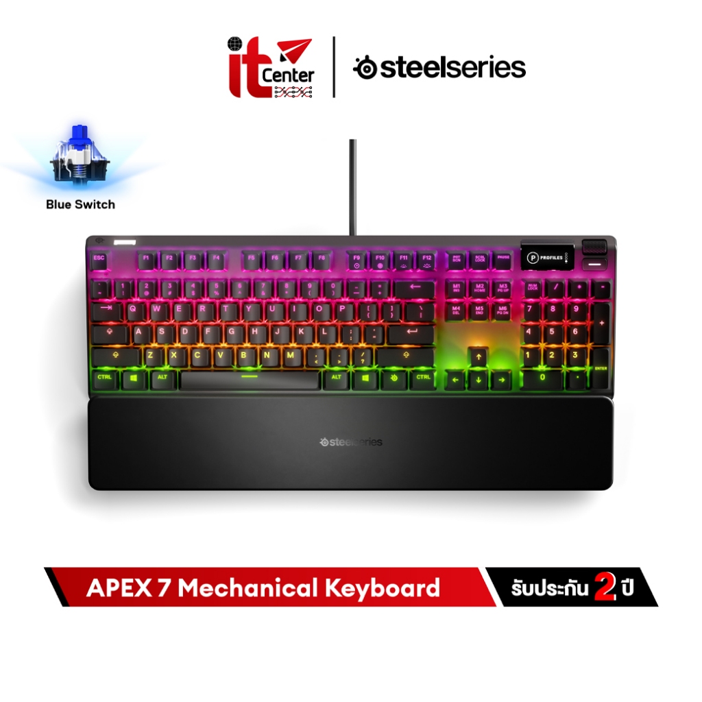 SteelSeries Apex 7 Mechanical Gaming Keyboard คีบอร์ดเกมมิ่งแมคคานิคอล ไฟ RGB ปุ่ม US