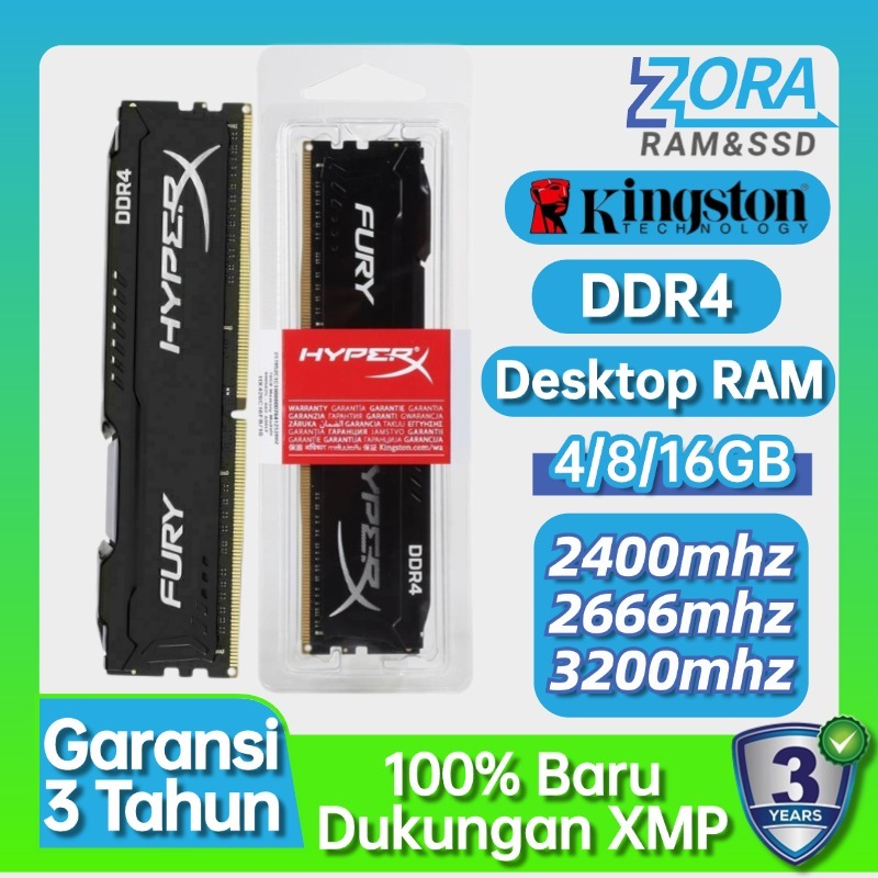 Kingston Desktop RAM 4GB/8GB/16GB Memory DDR3 DDR4 1333mhz 1600mhz 2400 2666mhz 3200mhz PC3-12800S PC4-25600 for PC RAM