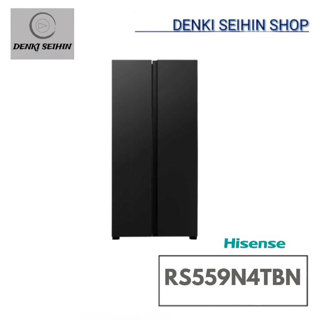 HISENSE ตู้เย็น SIDE BY SIDE HISENSE 15.6 คิว สีดำ อินเวอร์เตอร์ RS559N4TBN