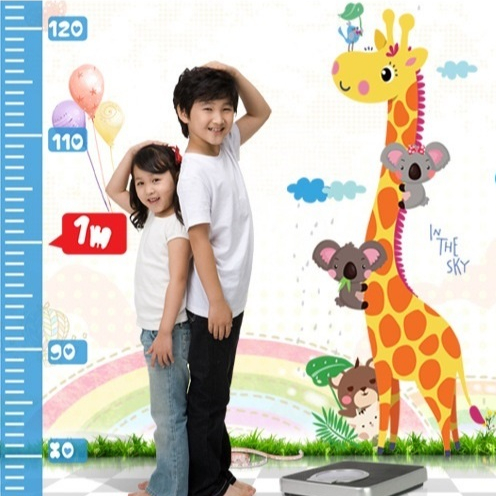 สติกเกอร์การ์ตูน สติ๊กเกอร์ติดผนัง ติดผนัง ติดตู้ ติดประตู ห้องนอนเด็ก สติ๊กเกอร์ยีราฟ wall sticker M13001