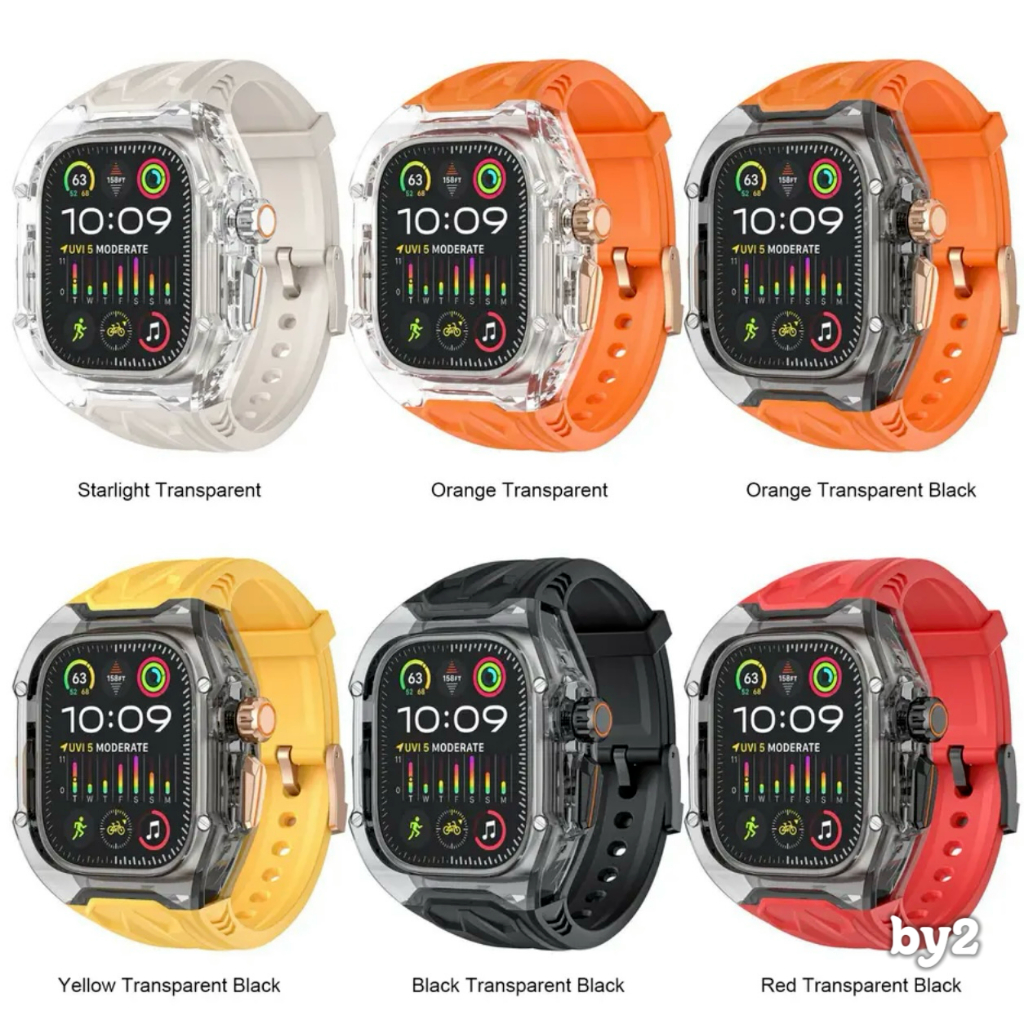 เคส พร้อมสาย TPU สําหรับ iWatch Ultra 10 band Series10 9 8 7 6 5 ขนาด 40.41 .44.45 .49.46มม. พร้อมอุปกรณ for watch