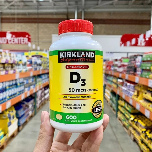 👉 Kirkland D3 50 mcg 600 เม็ด (2000 IU) 🔥Exp.01/2027🔥