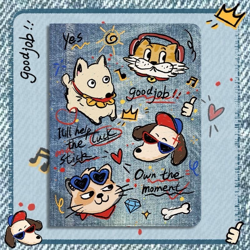 🌼ออกให้ 24 ชม🌼เคส iPad Air6 Air7 Gen10 ที่ใส่ปากกา แว่นกันแดดลูกสุนัข กันกระแทก case iPad Gen9 Gen11