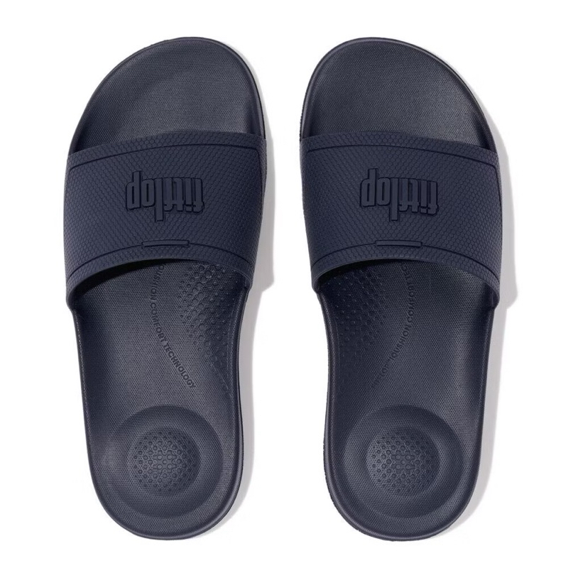 FITFLOP IQUSHION SLIDES รองเท้าแตะผู้หญิง รุ่น EQ3-399 สี MIDNIGHT NAVY