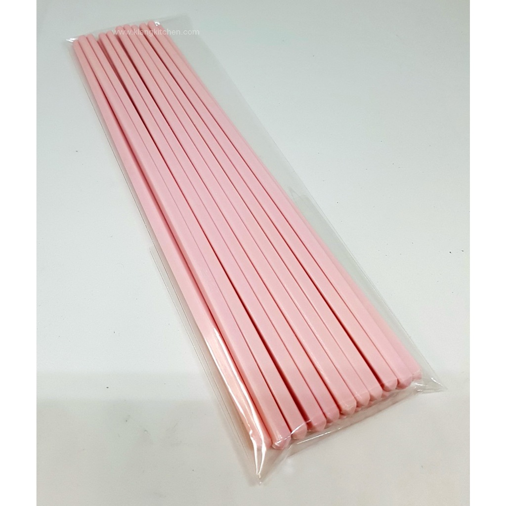 ตะเกียบเมลามีน 9.5นิ้ว สีชมพู(บรรจุ10คู่)ส่งฟรี
