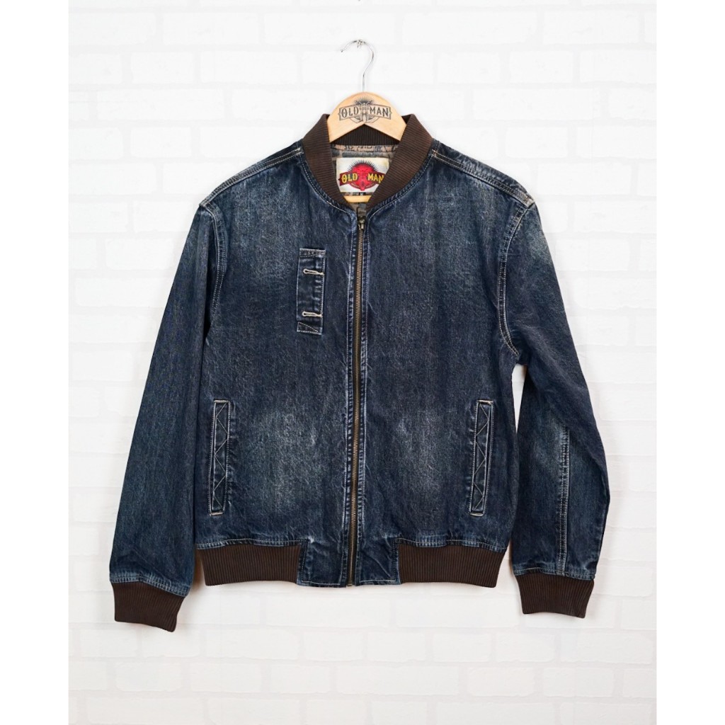 เสื้อกันหนาวผ้ายีนส์ Street Jumper Jacket Oldman100%