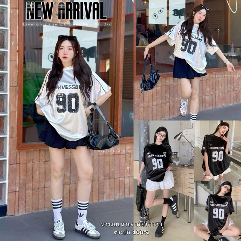 [ พร้อมส่ง ] "Oversize” เสื้อโอเวอร์ไซส์&เสื้อบอล สไตล์เกาหลีคอกลม 90 แนวเสื้อบาสสปอร์ตสกรีน หน้า-หลัง