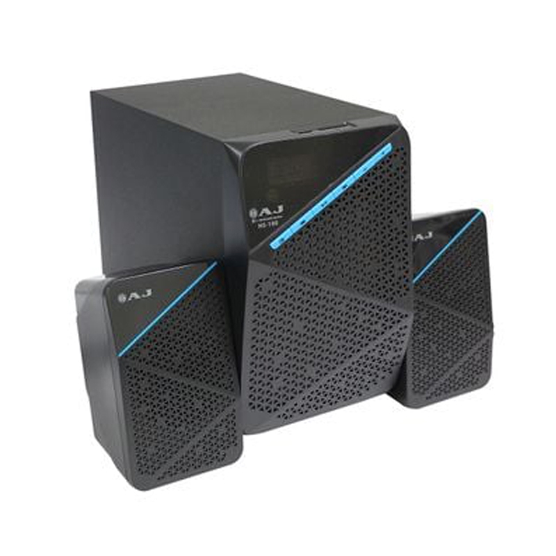 ชุดลำโพงมัลติมีเดีย 2.1 AJ HS-100 เชื่อมต่อด้วยบลูทูธ 1,800 w P.M.P.O มี FM USB Card reader BT รีโมท