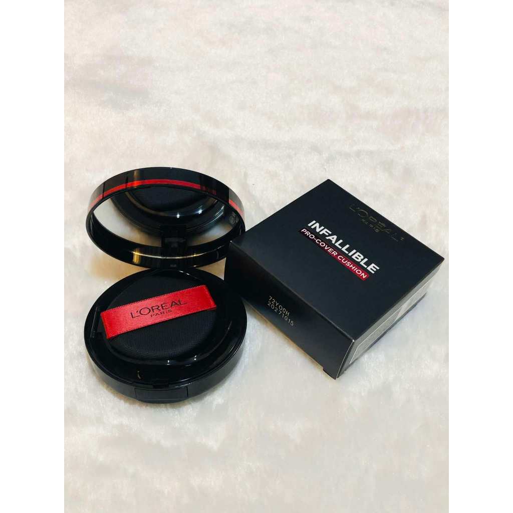 L'OREAL - Infallible Pro-Cover Cushion ลอรีอัล ปารีส อินฟอลลิเบิล โปร คัฟเวอร์ คุชชั่น (ไม่มีรีฟิล )
