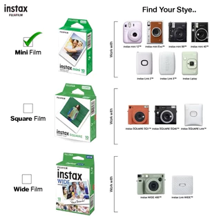 [ส่งด่วนได้] Fujifilm instax Mini Film 🎞️ ฟิล์ม ขอบขาว อินสเตนท์ ฟูจิฟิล์ม ของแท้💯 Exp 2028